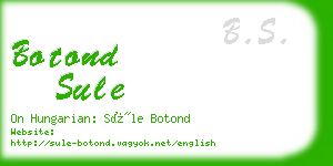 botond sule business card
